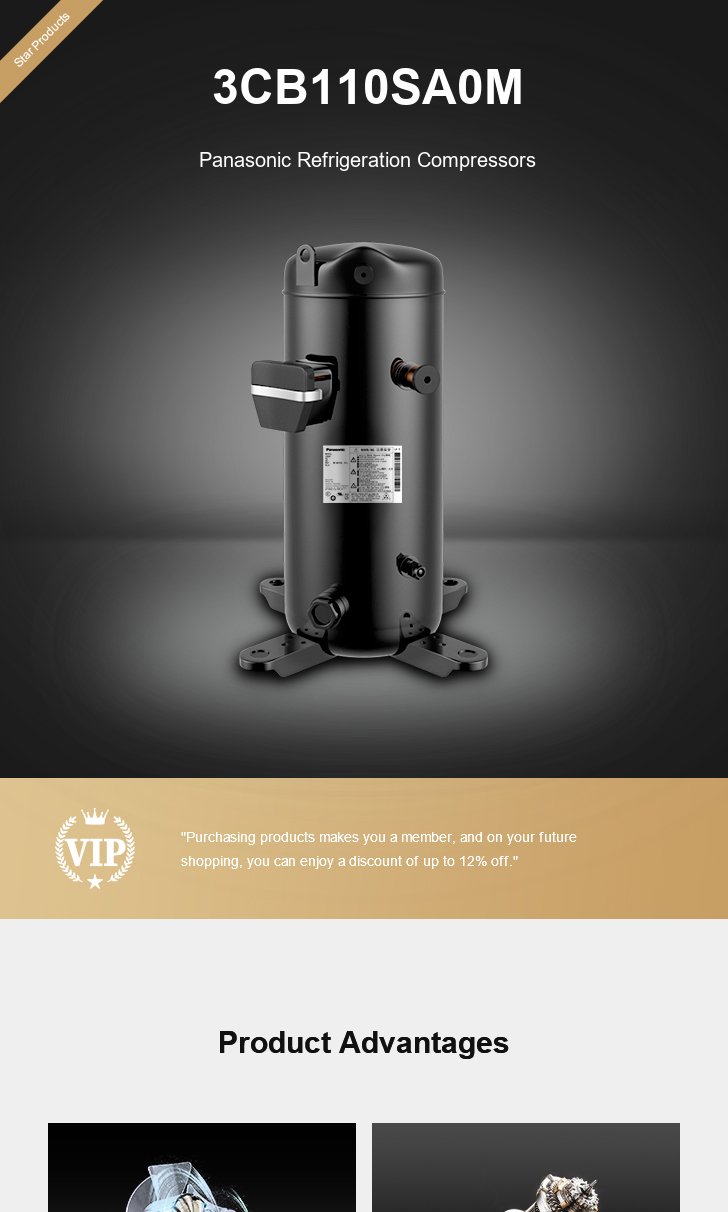 Panasonic Compressor 3CB110SA0M, technical parameters pdf, structure diagram
